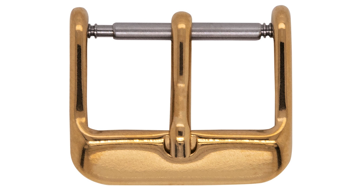 Boucle ardillon pour bracelet cuir, Sport, doré, 18 mm