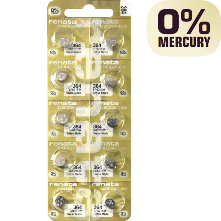 Renata pile 364 en Multipack, 0% mercure