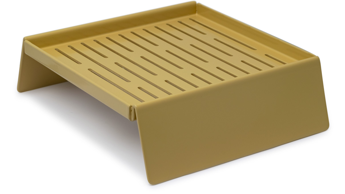 Lecureux Schraubenplatte mit Schlitzen, beige, für Ø 2,5 mm