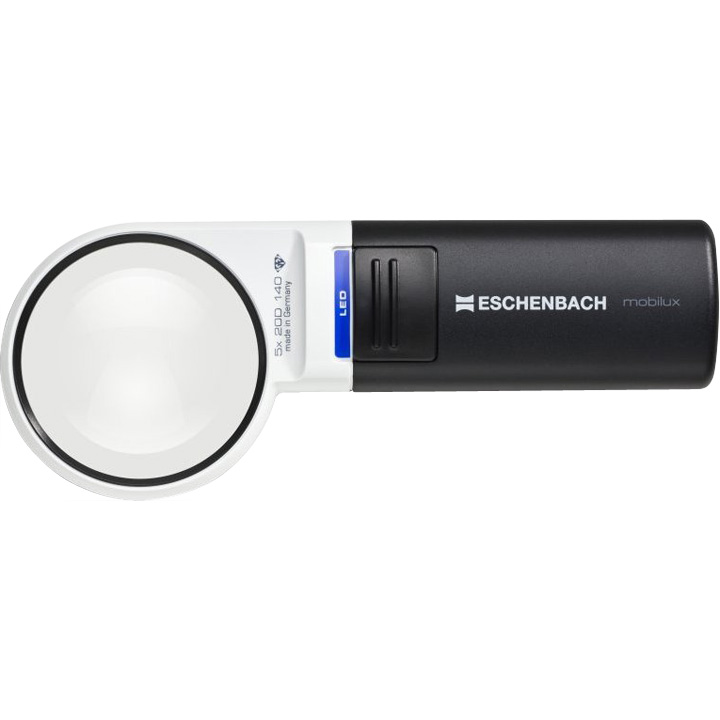 Eschenbach mobilux LED loupe de poche éclairante,  Ø 58 mm, 5x