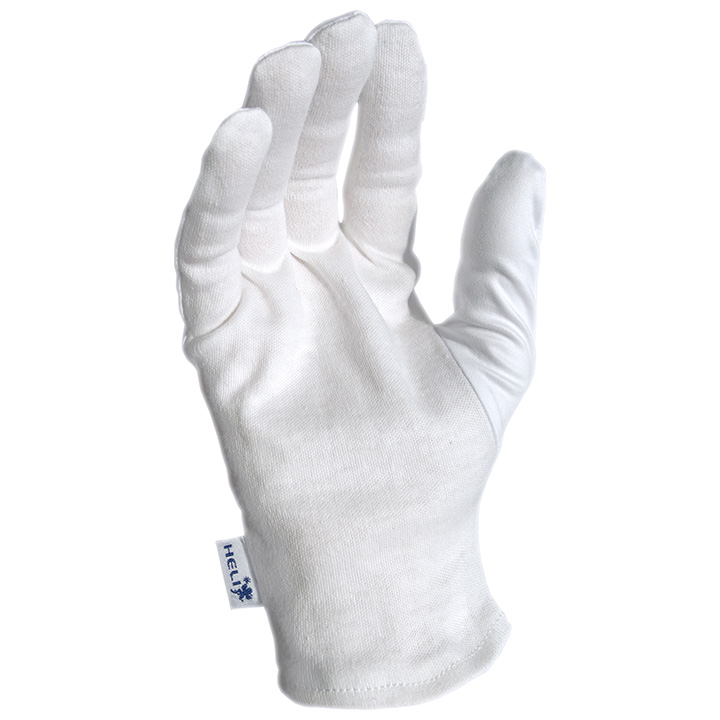 Gants de présentation héliportés, blancs, taille S, 1 paire, microfibre et coton