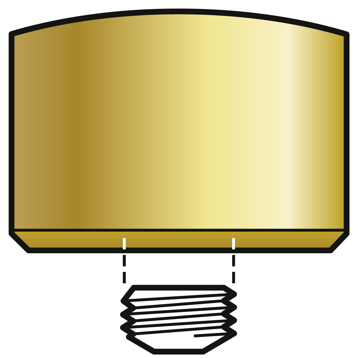 Couronne Roller 919 R, 3 microns jaune, Ø 4,0, tubus 2,0, filetage 0,9, étanche