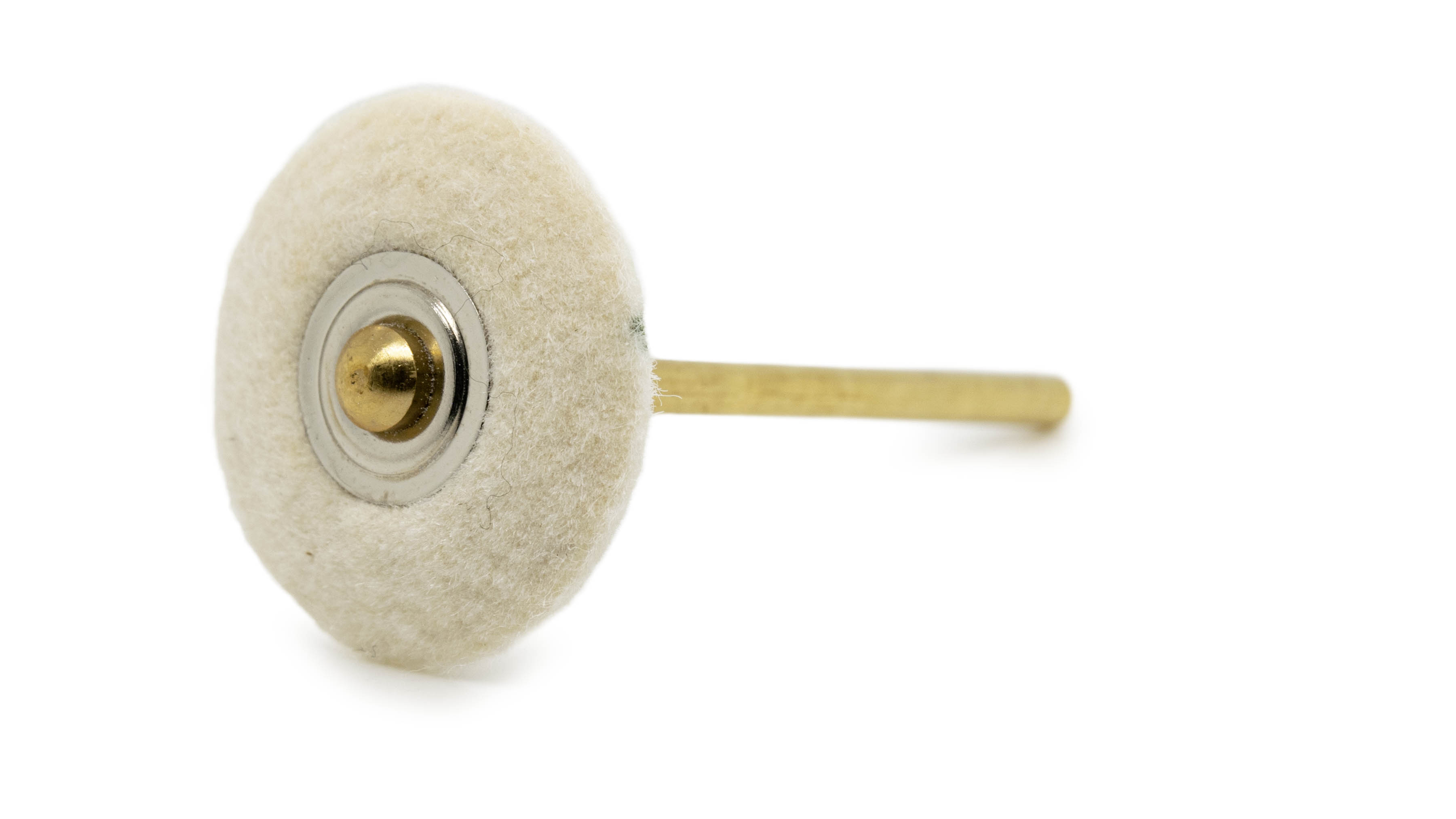 Polissoir de feutre, blanc, lentille, Ø 17 mm, tige HP