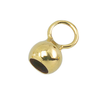 Fermoir de surbouchages avec Anneaux grand doublé jaune Ø 6,0 mm