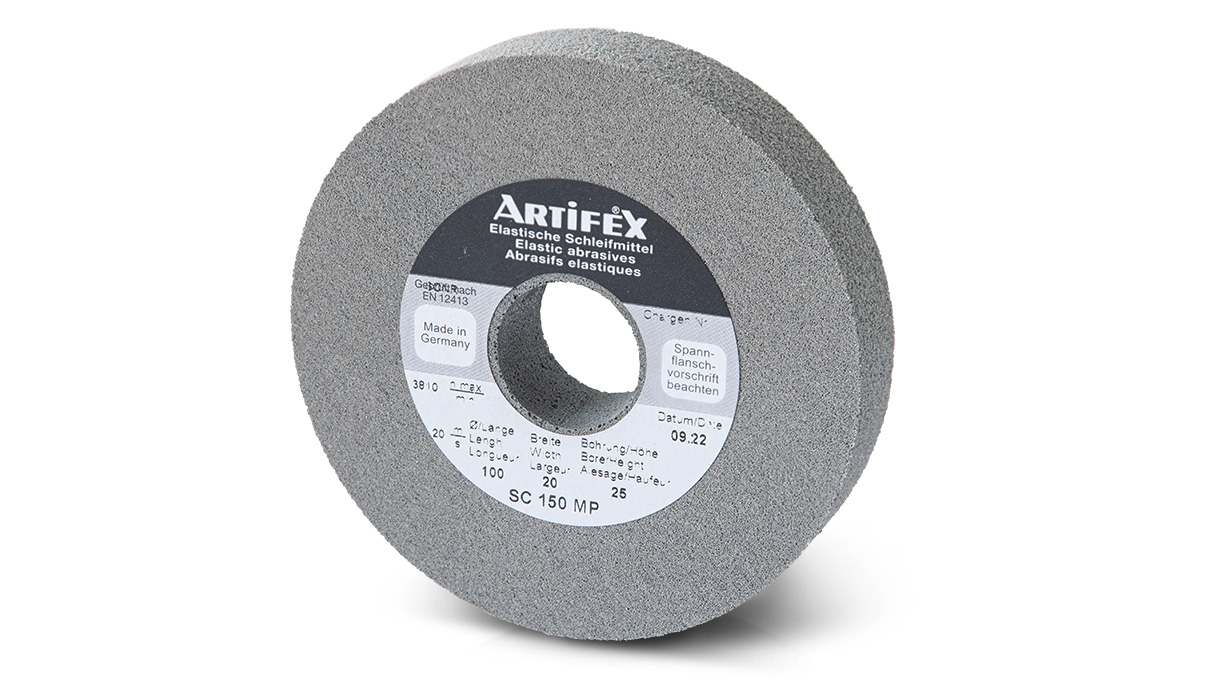 Artifex meule SC 150 MP, grain moyenne, dureté moyenne, Ø 100 x 20 mm, alésage Ø 25 mm