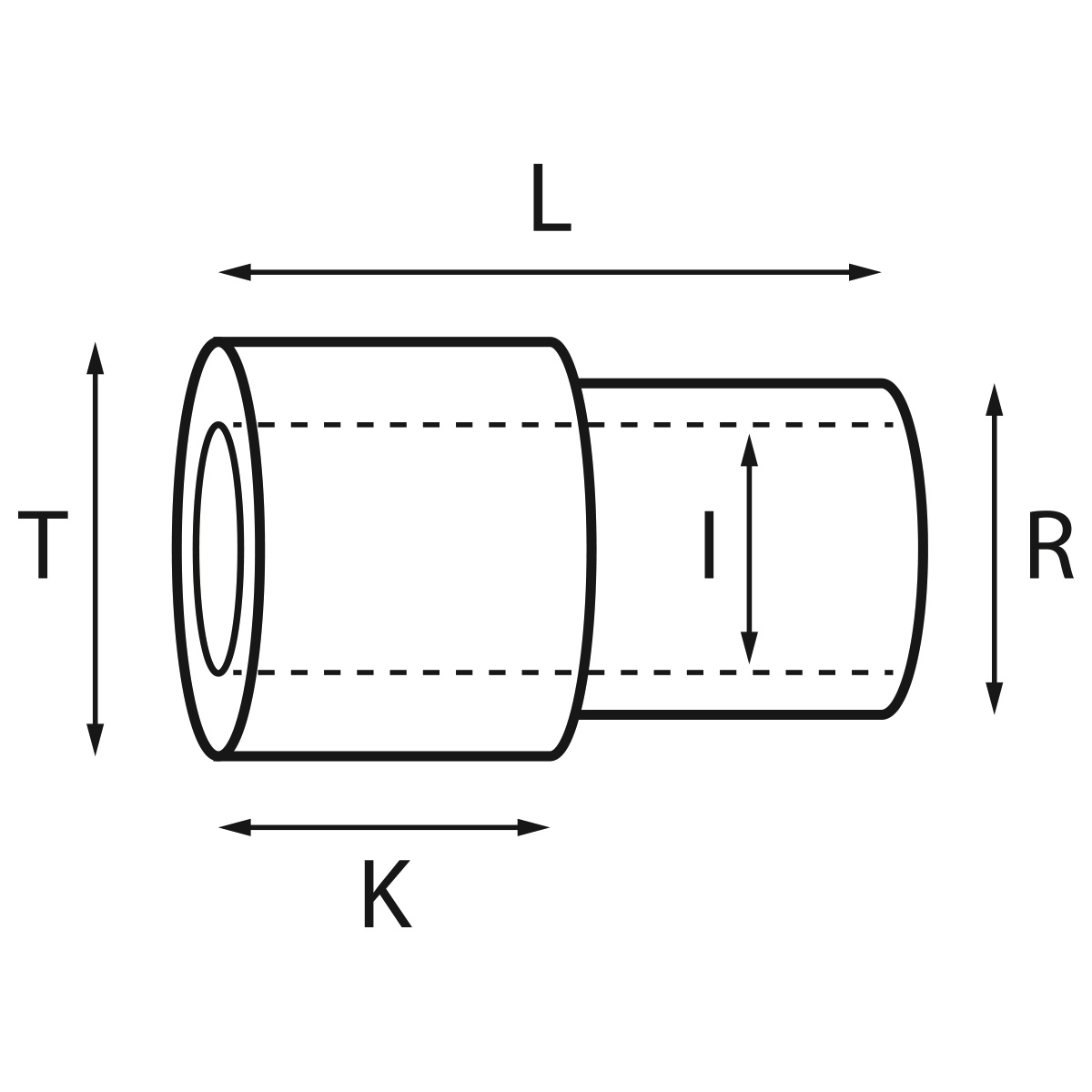 Tube pour des boîtiers type AS 13826, tube Ø 2 mm, longueur totale 4,2 mm, pour des couronnes étanches