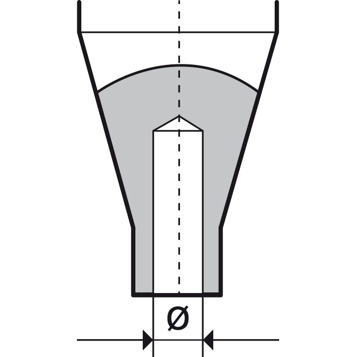 Tasseaux pour les potences à poser les aiguilles PA2/3/4, Ø 0,95 mm, moleté