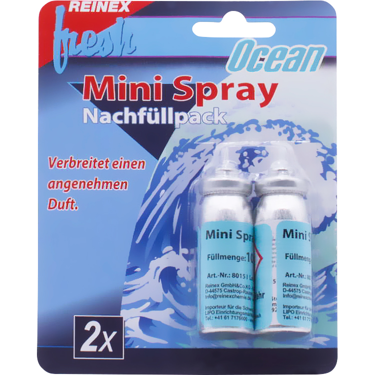 Reinex mini spray recharge océan 2 x 10 ml