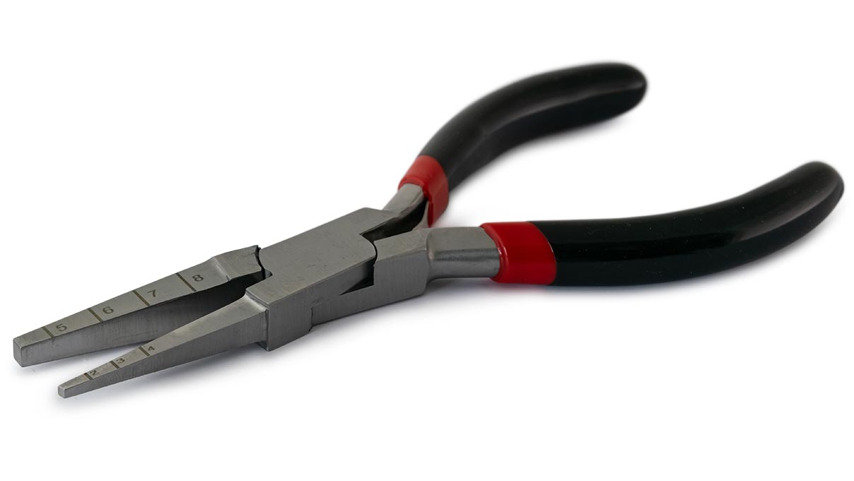 Pince de précision pour la réalisation de boucles, mâchoires carrées, plates