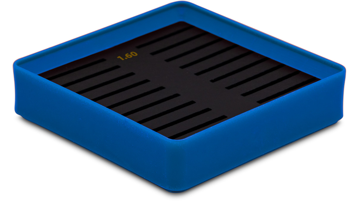 Lecureux Support à vis avec fentes, bleu, pour Ø 1,6 mm