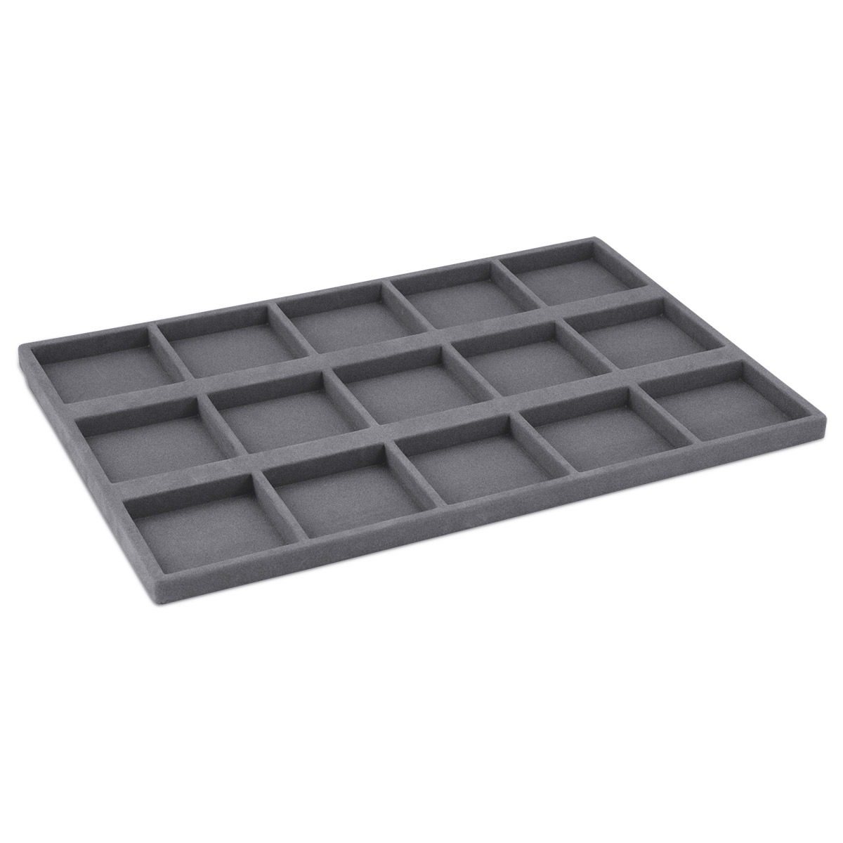 Insertion avec 15 compartiments, 80 x 80 mm, pour plateau N° 069002