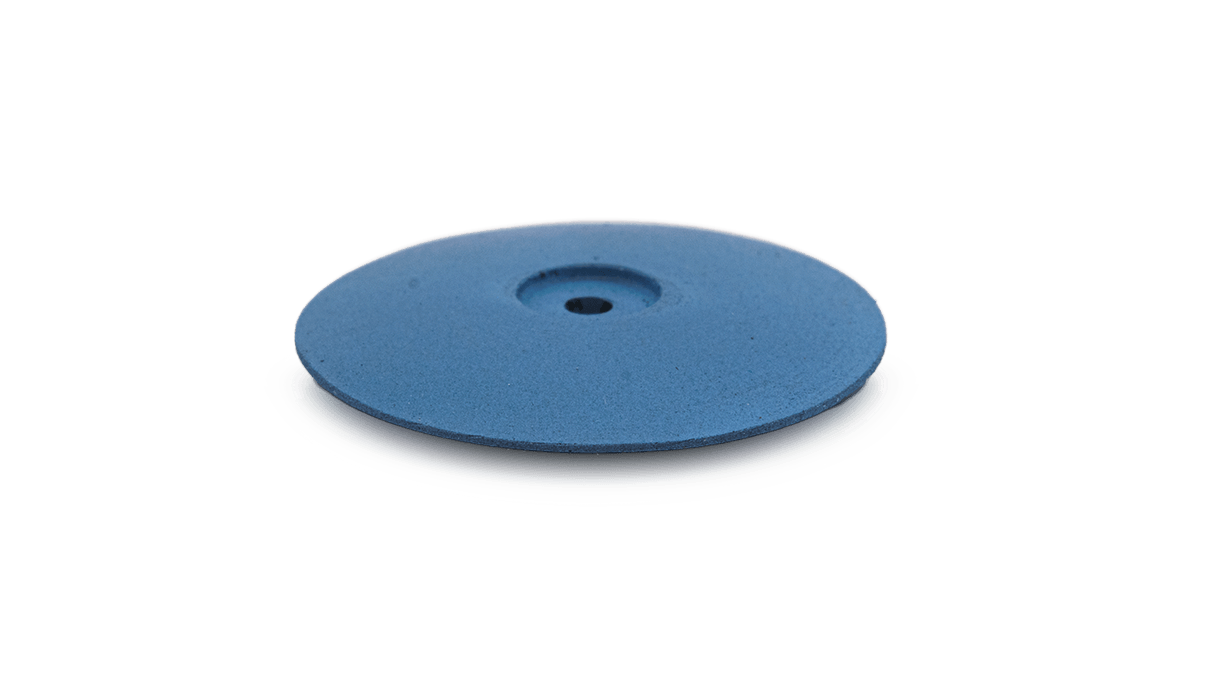 Polissoir Eveflex, bleu foncé, lentille, Ø 22 x 4 mm, dur, grain très grossier