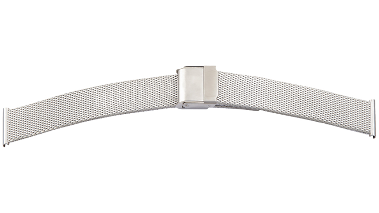 Bracelet en métal acier inox, Milanaise, extrémités 16-18 mm, largeur 16 mm