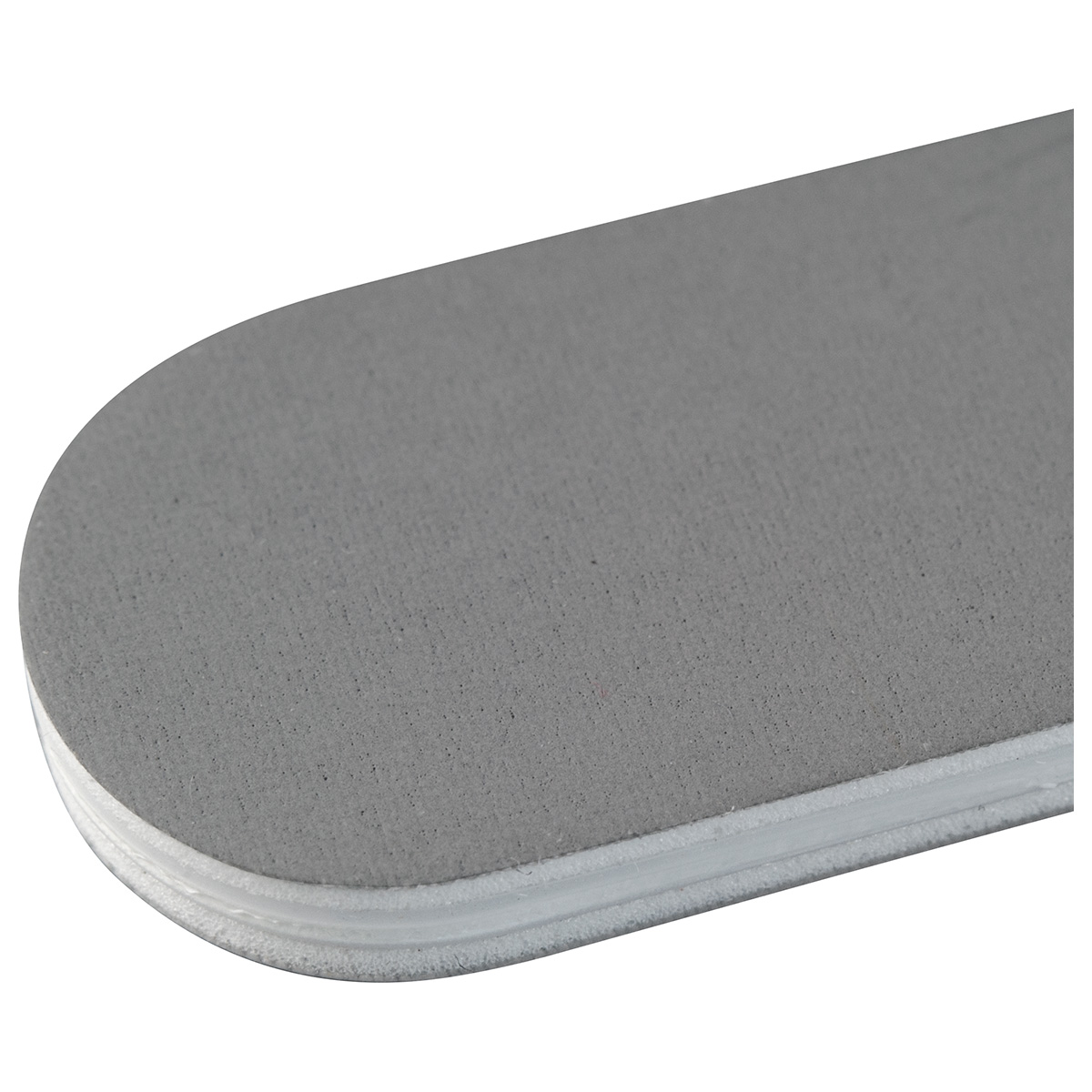 Fichier élastique, gris, granulation fine, finition, polish et brillance