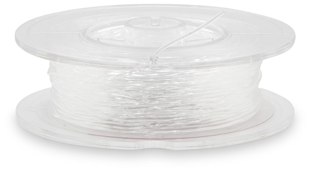 Griffin Jewelry Elastic Cord, elastischer Faden, transparent, Ø 0,7 mm, 25 m