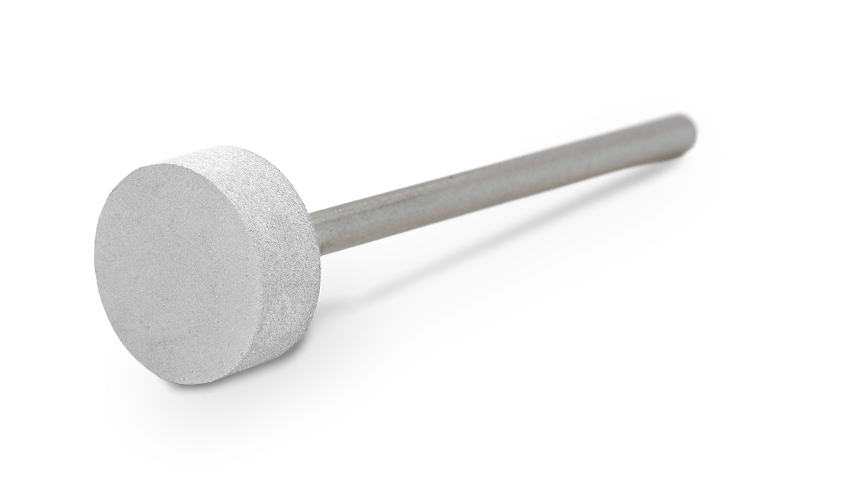 Polissoir Universal, blanc, roue, Ø 11 x 4 mm, souple, grain grossier, tige HP