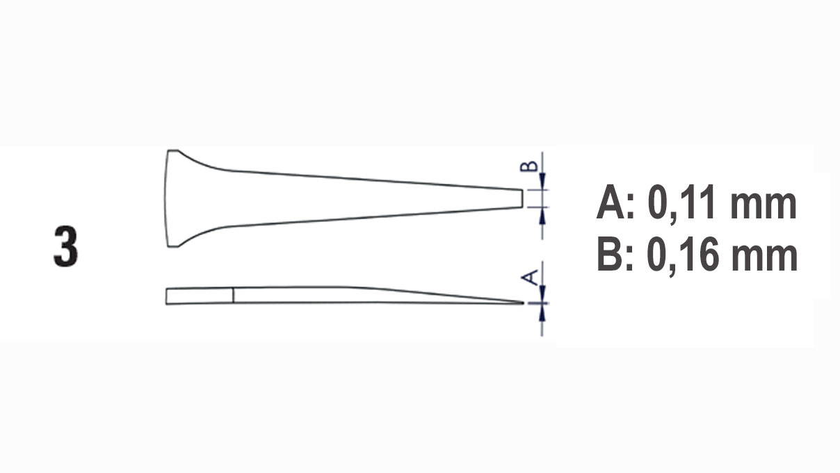 Bergeon 7026-T-3 Brucelles recouvertes de PTFE