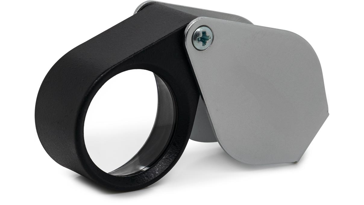 Eschenbach 117610, Loupe pliante en métal, aplanétique, grossissement 10x