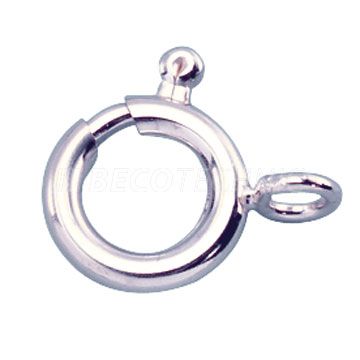 Anneaux ressort sans rang avec Anneaux fermé 925/- argent Ø 12,0 mm