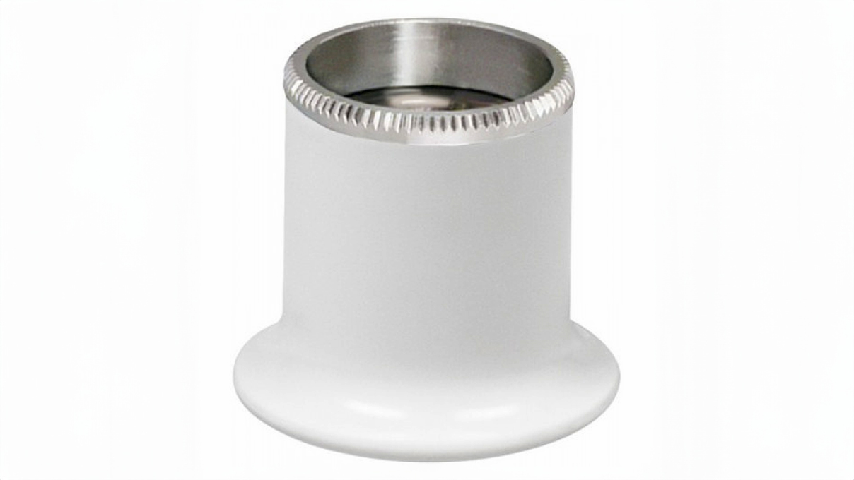 Bergeon 2611-B-1.5 Loupe (micros) en matière synthétique blanc No 1,5, grossissement 6,7x, avec anneau vissé