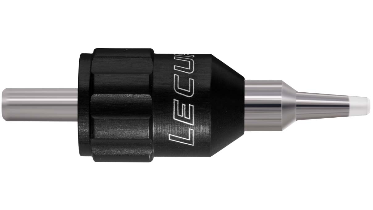 Lecureux tête de tournevis Screw-On, Ø 1,2 mm, noir, avec porte-mèche et protection nylon