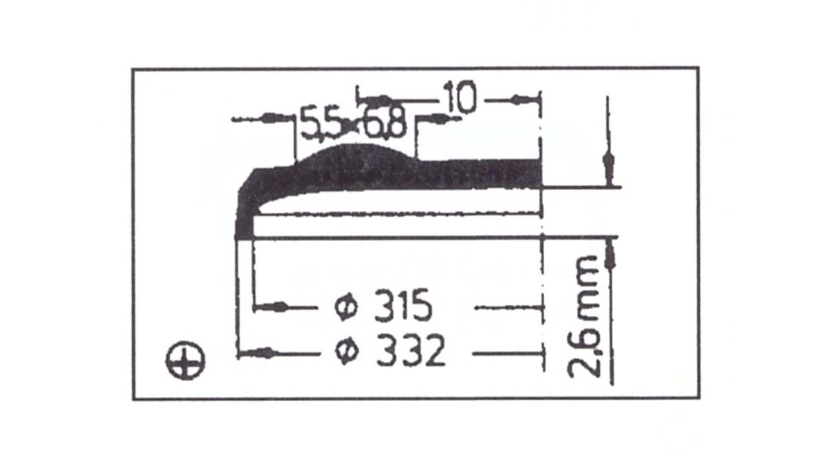 Verre à renverser avec loupe Cyclop 124, réplique, en plastique, Ø Ø 33,2/31,5 mm, H 2,6 mm