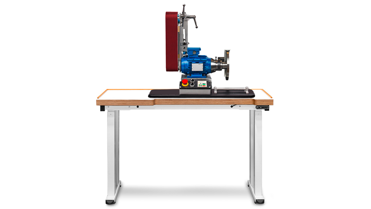 Micromecalp X550 EVO Machine de rectification et de lapidage avec système de ponçage à bande et arbre universel pour le
changement entre disques et tiges, incl. disque de 240 mm et rouleau 80 SH, 230 V