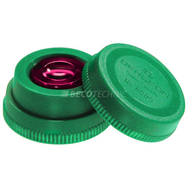 Bergeon 6885-V Huiliers vert, godet en verre rouge, Ø 34 mm