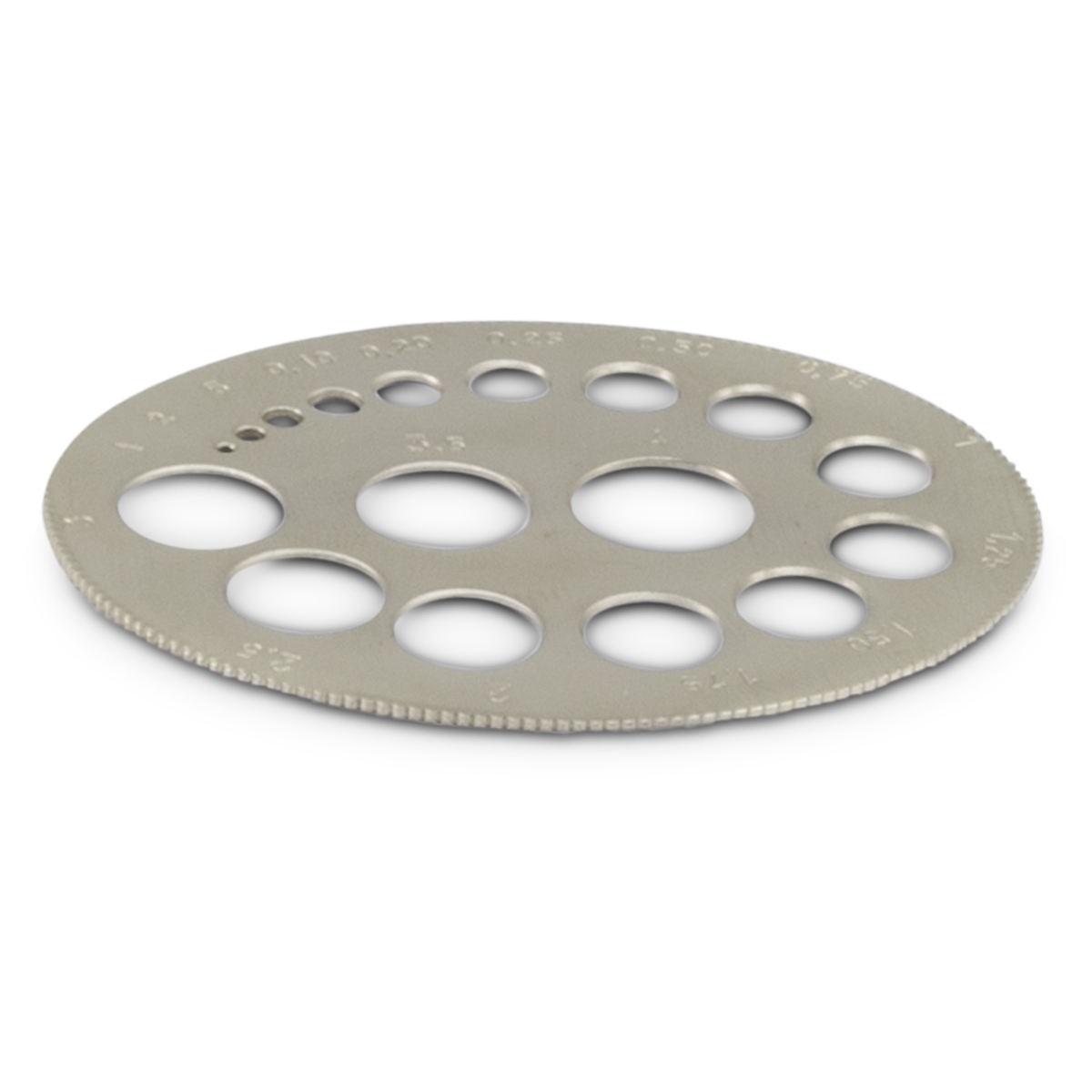 Calibre aux pierres, nickele, ovale 0,01 - 4 ct