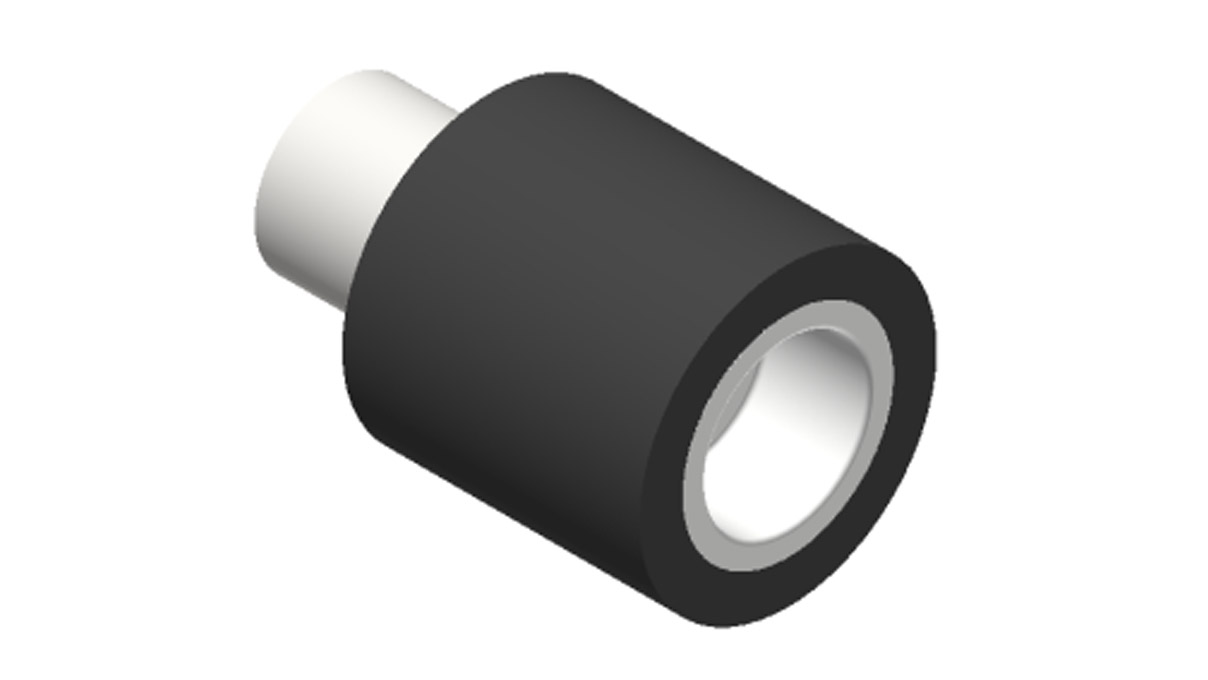 Poulie caoutchouc lisse Ø 100 (M8), 80 Shore, noir, pour les machines Crevoisier
