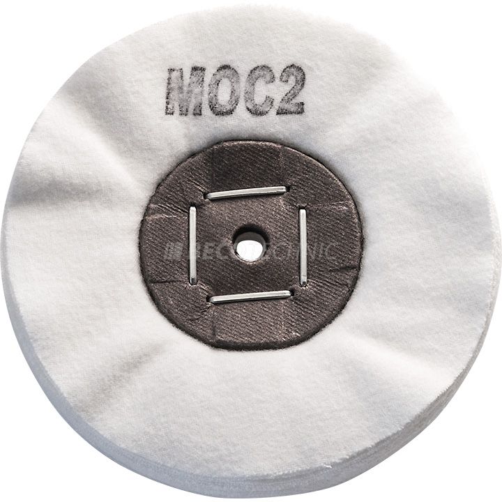 Merard disque de polissage MOC2, flanelle, blanc, Ø 100 x 15 mm, noyau en carton