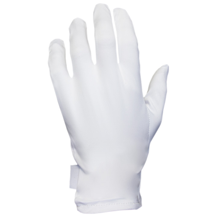 Gants de présentation héliportés, blancs, taille M, 1 paire, microfibre et coton