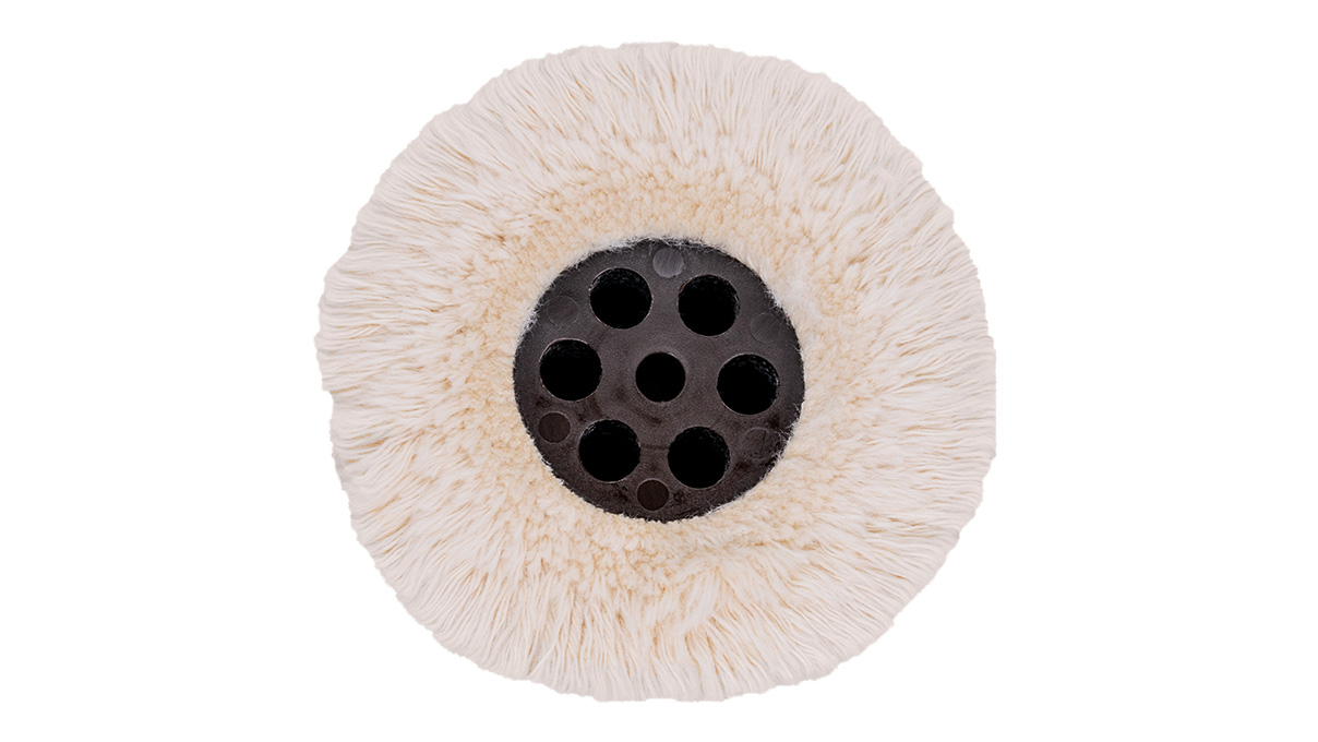 Roue de polissage, coton, Ø 70 mm, épaisseur 20 mm, noyau en plastique