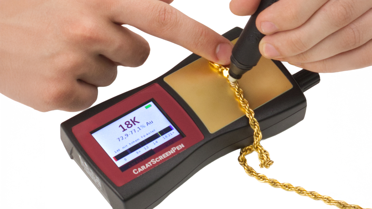 CaratScreenPen V2, testeur pour déterminer la teneur en métaux fins