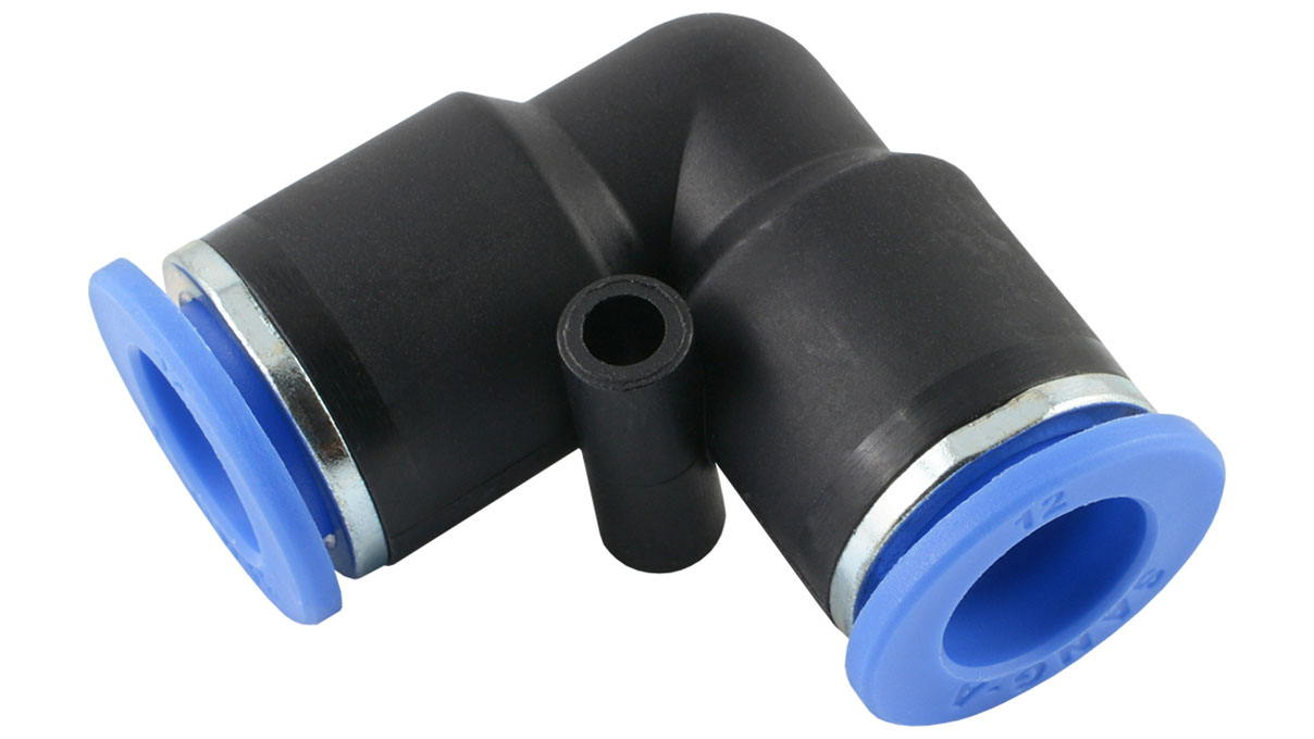Raccord enfichable coudé 8 mm, standard IQS