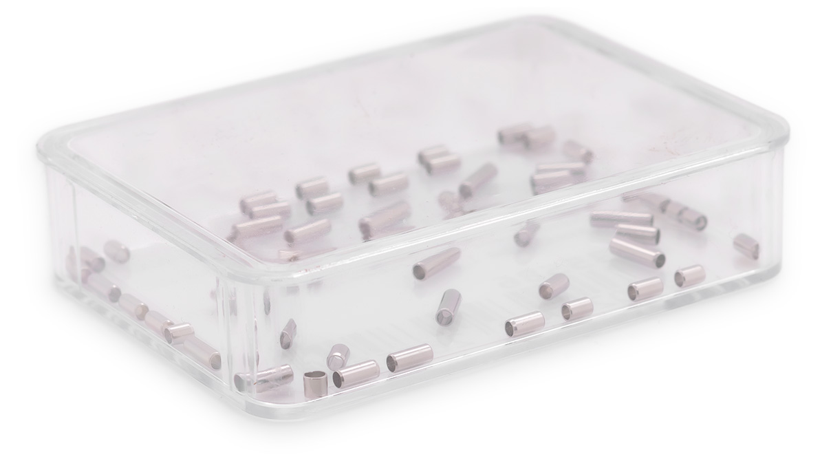 Assortiment de 50 tubes de boîte avec tube de 1,8 mm, pour montres étanches