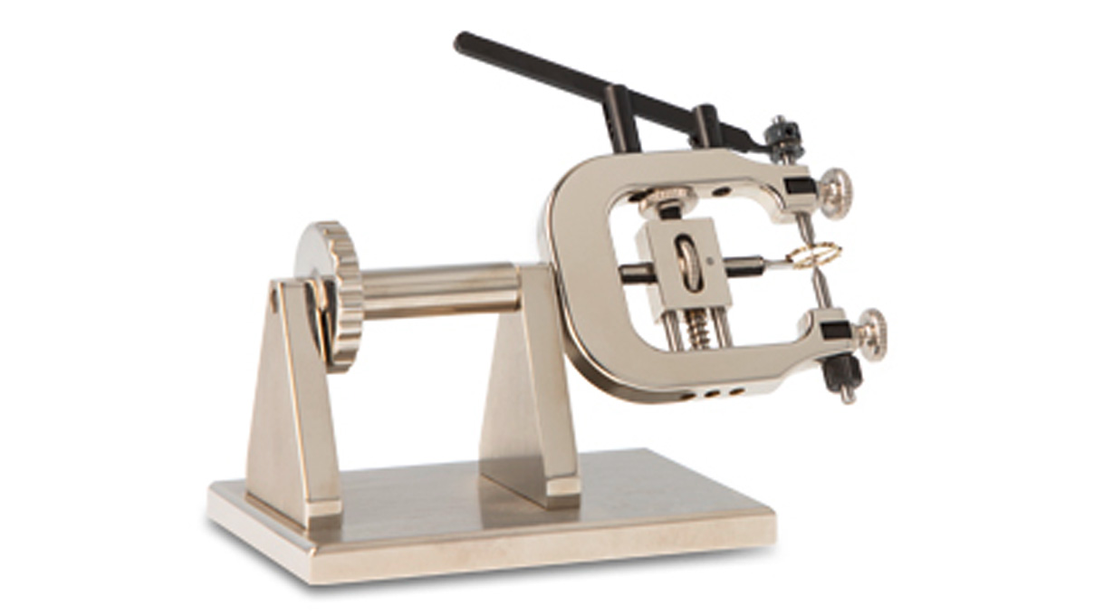 Compas rotatif sur table tournante, avec protecteurs de tourillons interchangeables