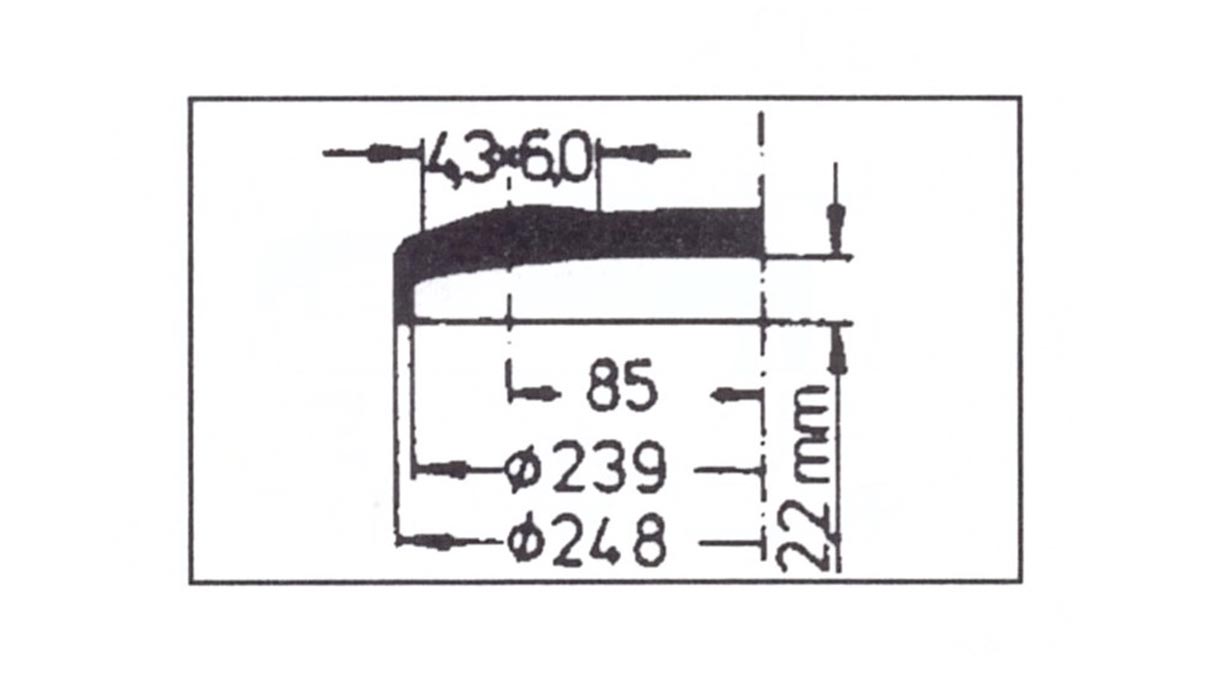 Verre à renverser avec loupe Cyclop 103, réplique, en plastique, Ø 24,8/23,9 mm, H 2,2 mm