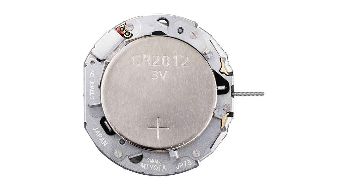 Mvt. Miyota JP75 12 1/2''' SC, DUAL TIME, WEEK, HOUR Quarz (CR2012)