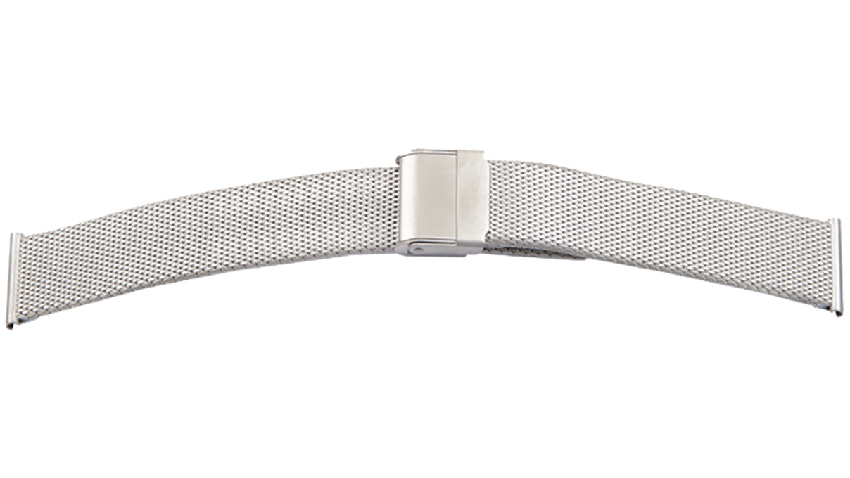 Bracelet en métal acier inox, Milanaise, extrémités 18-20 mm, largeur 18 mm