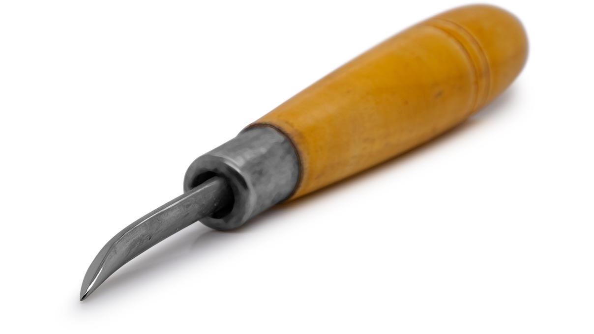 Outil pour ouvrir et fermer les montures, pointe courbée