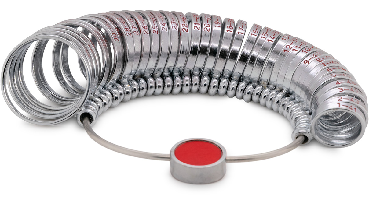 Baguier, métal, taille UE 1 - 36, circonférence intérieure 41 - 76 mm, plat, largeur 3,5 mm