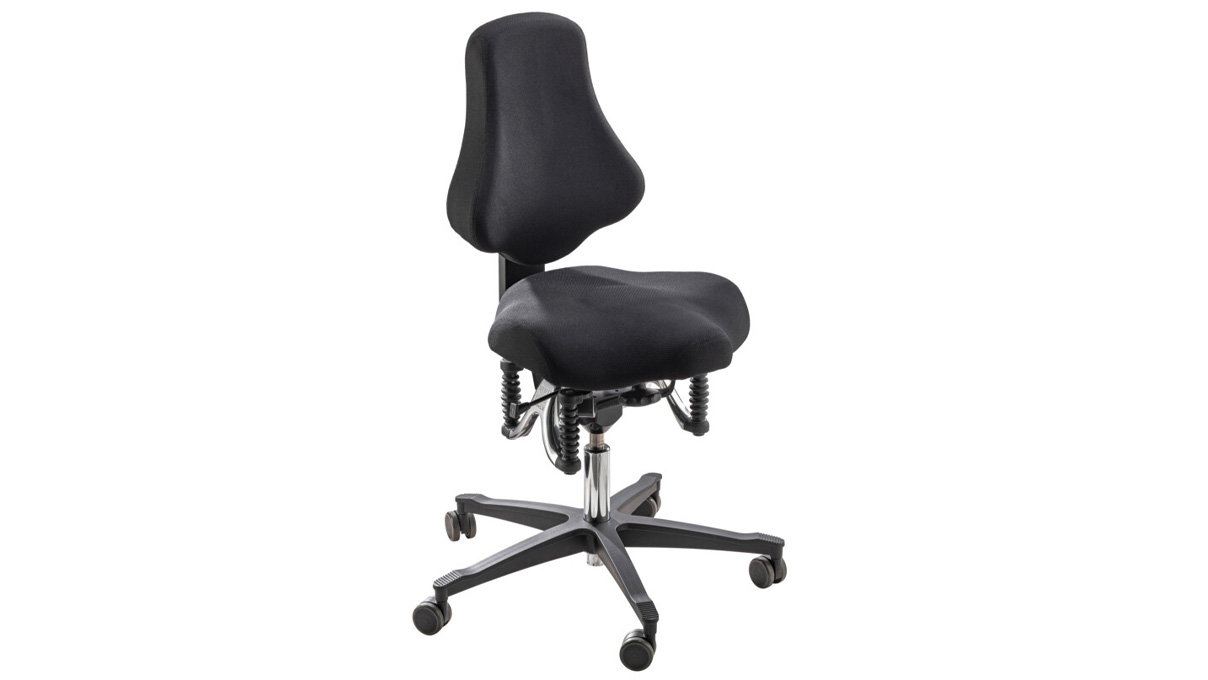 Bioswing OneUP Siège de travail, avec roulettes, assise 3D, noir, hauteur 50 - 63 cm