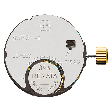 Mvt. ETA G15.212 H1 10 1/2''' DATE4, SUSP. SS CHRONO 2PUSHERS Quartz (394 | SR936SW)