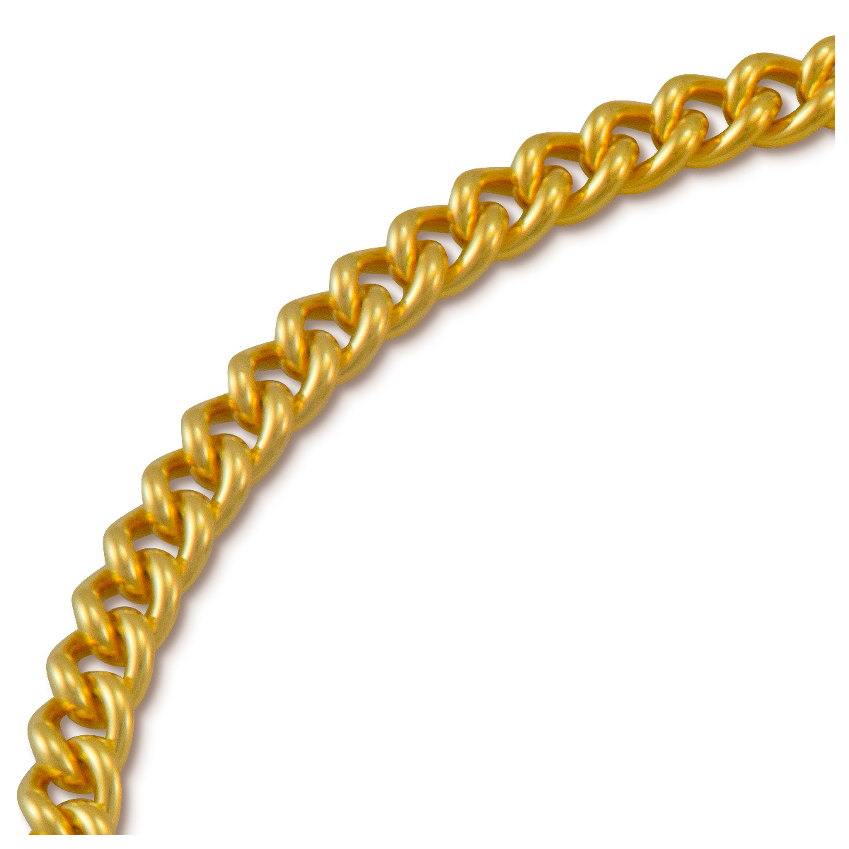 Chaîne de montre de poche, laiton dorée, longueur 30 cm