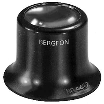 Bergeon 4422-3 Loupe d'horloger, en matière synthétique, avec bague à vis, grossissement 3,3x
