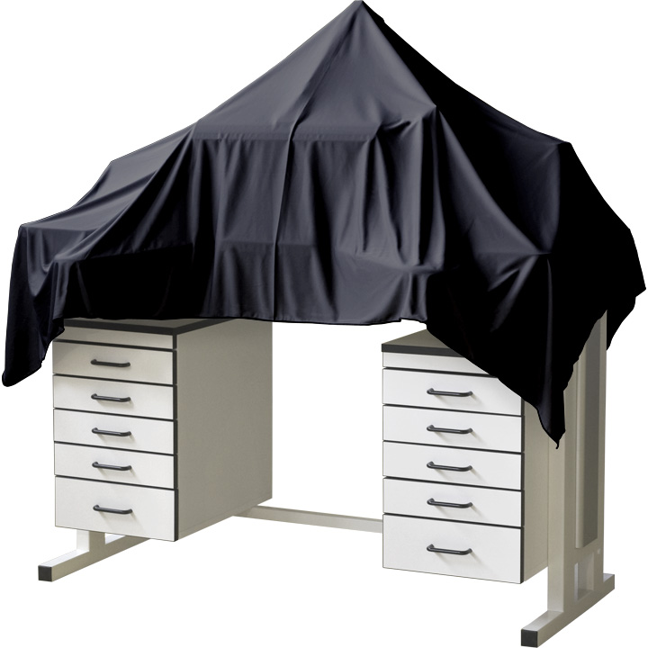 Tissu de protection, en microfibre, noir, 205 x 140 cm