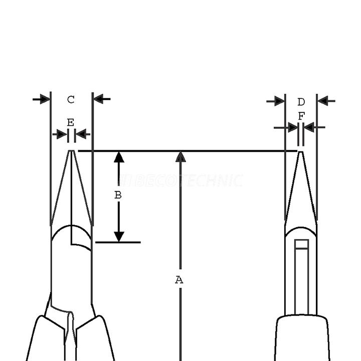 Lindstrom pince à becs demi-ronds court N°RX7893