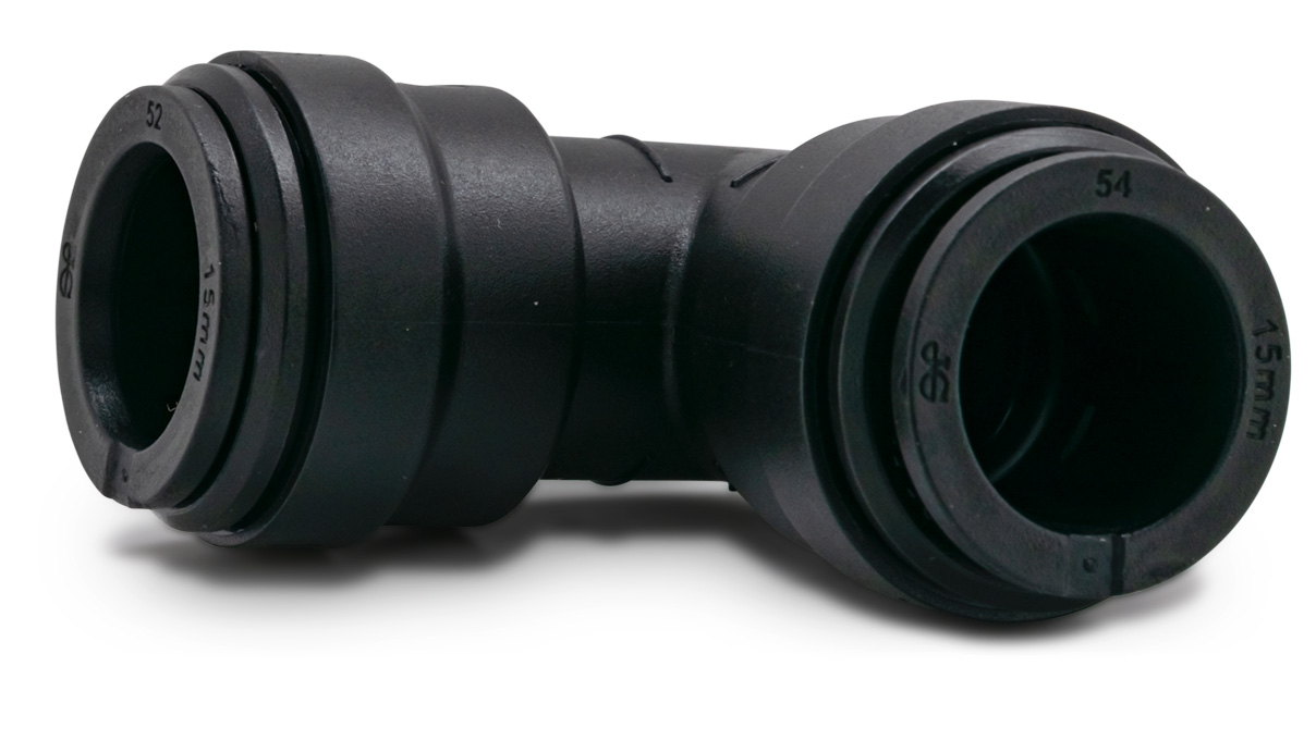 Connecteur angulaire 90° pour extérieur Ø 15 mm