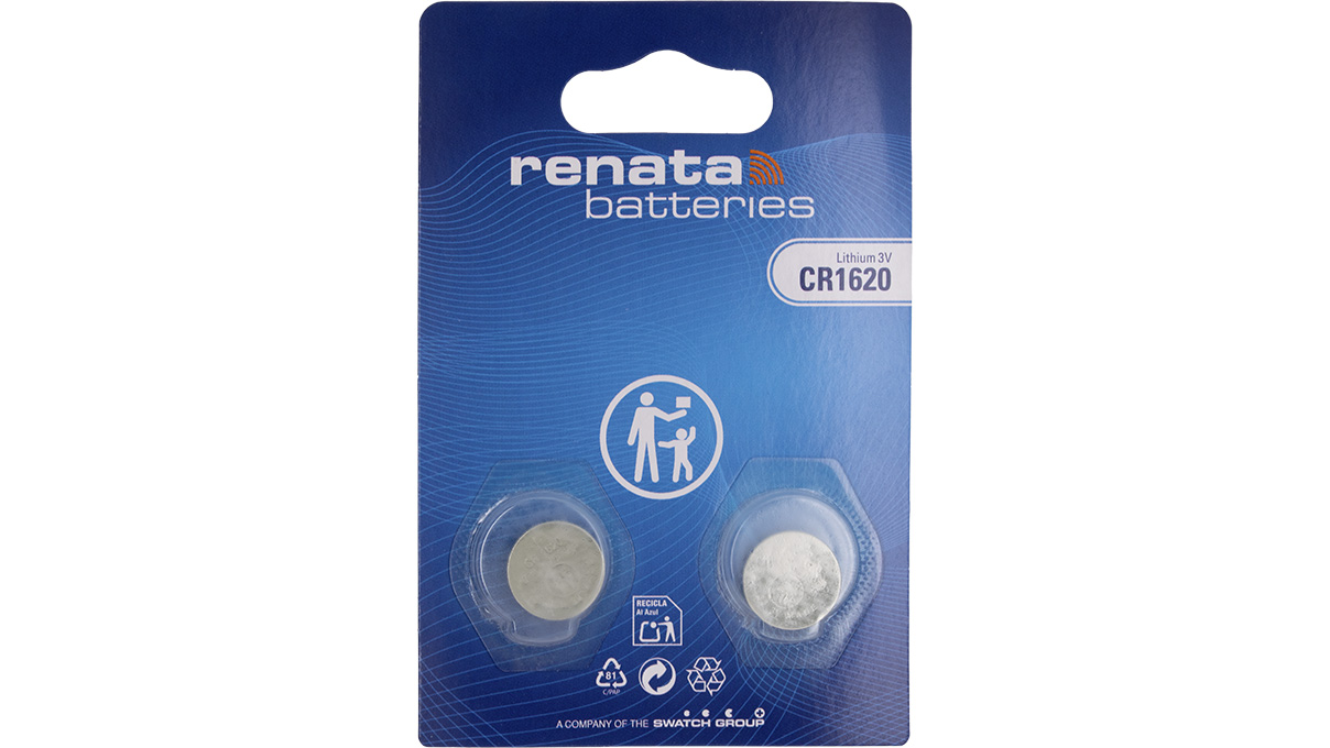 Renata CR 1620 lithium, lot de 2